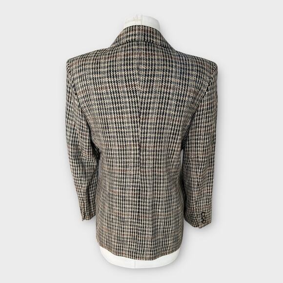 Vintage Austin Reed Houndstooth Wool Blazer Women's sz 8 Preppy Academia Classy - Picture 2 of 10